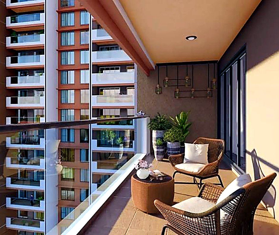 Private balcony at Godrej Astra